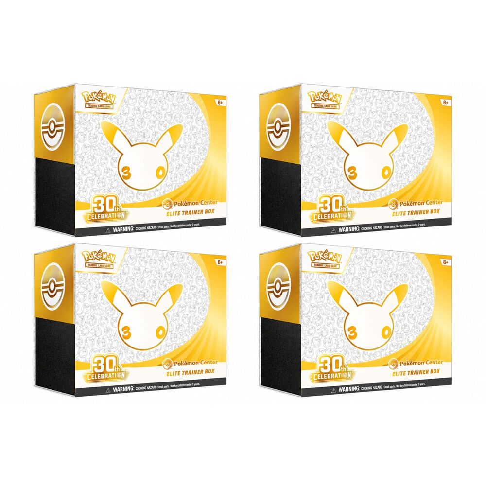 4x Pokemon Center 30th Anniversary ETB Elite Trainer Box New Sealed In Hand